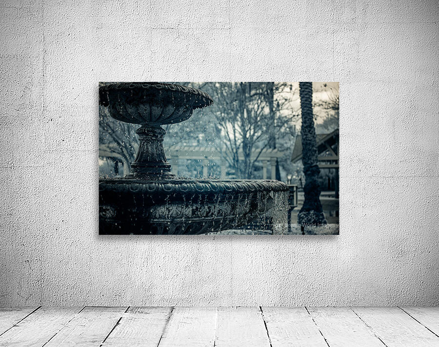 Rainy Day Wonders: Fountain Frozen in time in Saint Marys Georgia Wall Preview