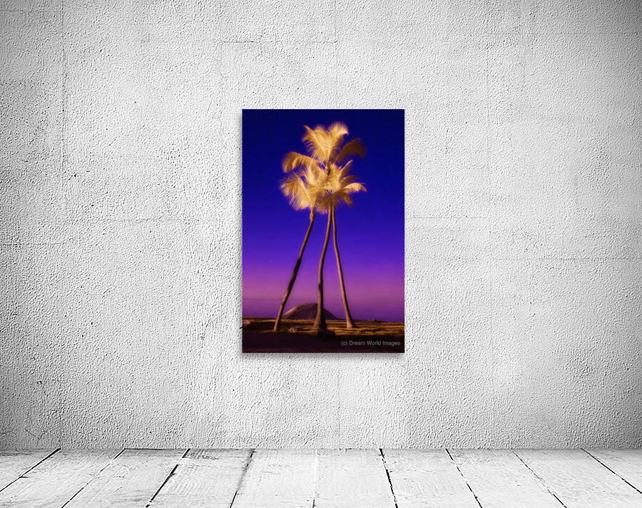 Palms in Violet Silence Wall Preview