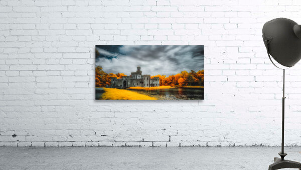 Golden Glow Over Newmans Castle: A Texan Tapestry in Infrared Wall Preview