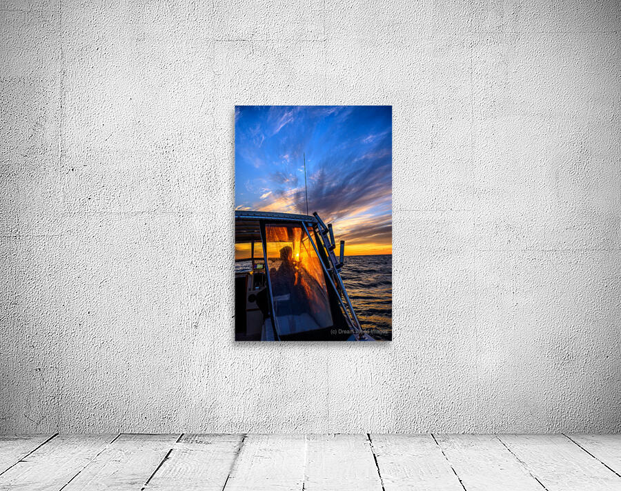 Golden Horizons: A Birthday Boat Ride with Wet Net Charters Wall Preview