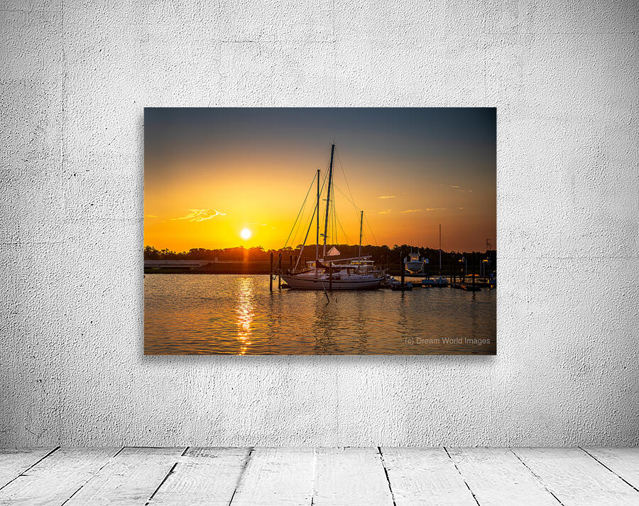 Sunrise Serenity: The Radiant Beauty of Beauforts Boats Wall Preview