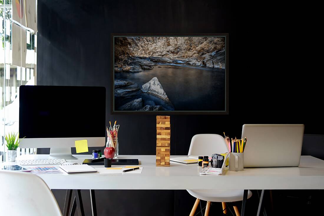 Blossoming River Bliss: A Springtime Serenity Reproduction