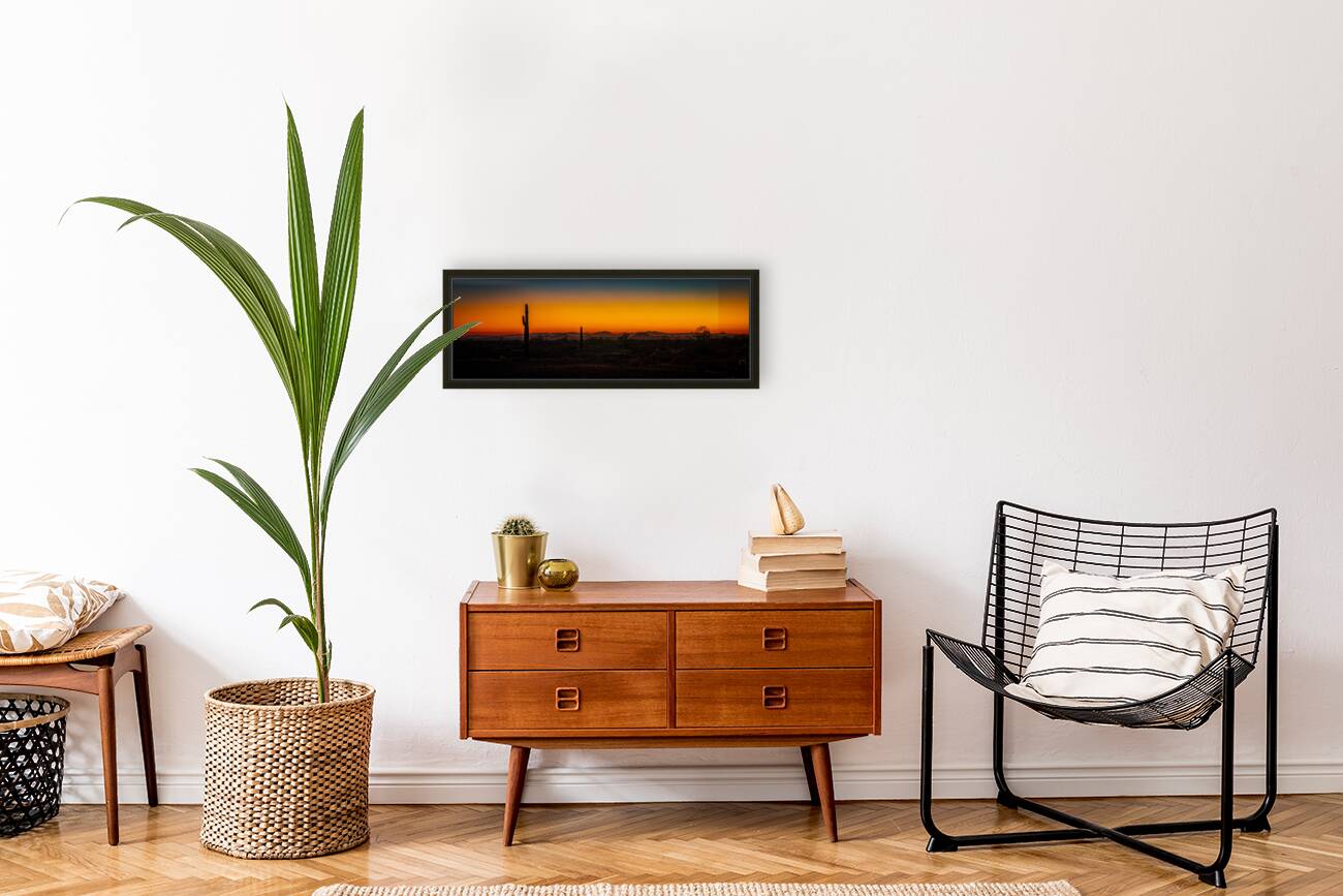 Cacti Against Painted Sky Reproduction