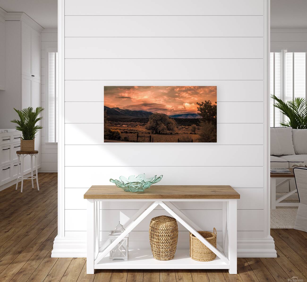 Solitary Vigil in a Fiery Twilight Reproduction