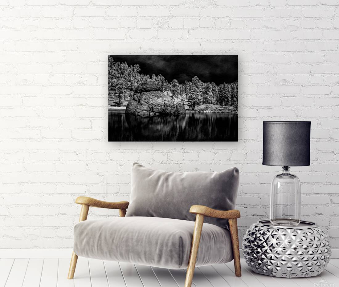 Enigmatic Elegance: Sylvan Lakes Monochrome Marvel Reproduction