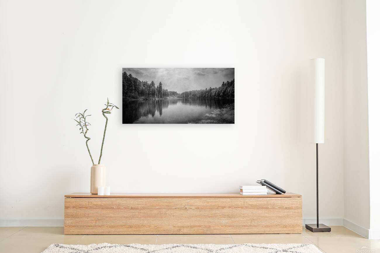 Exploring the Mystical Beauty of Center Lake: A Smokey Pond Reproduction