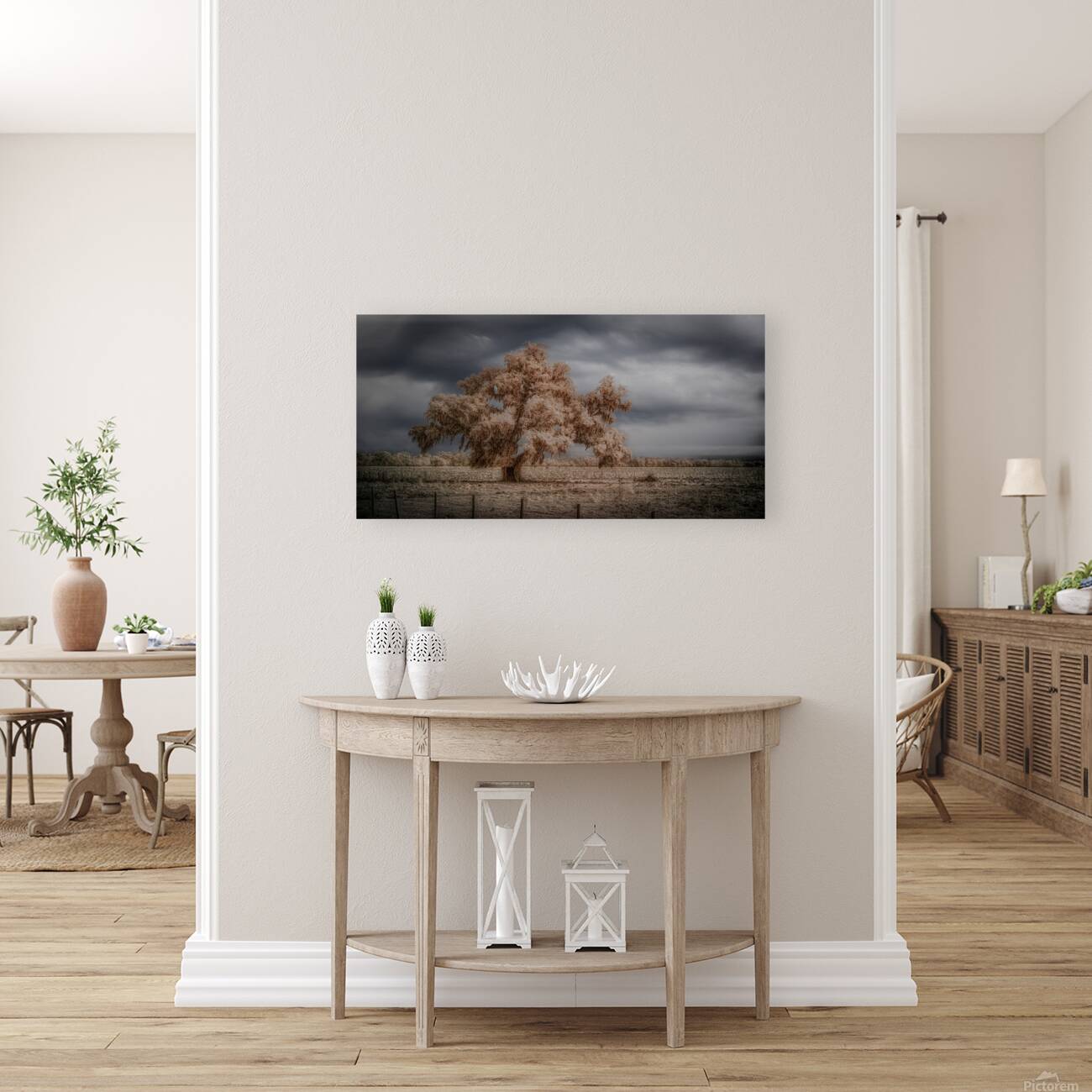 Lone Tree in Saint Bernards 2 Reproduction