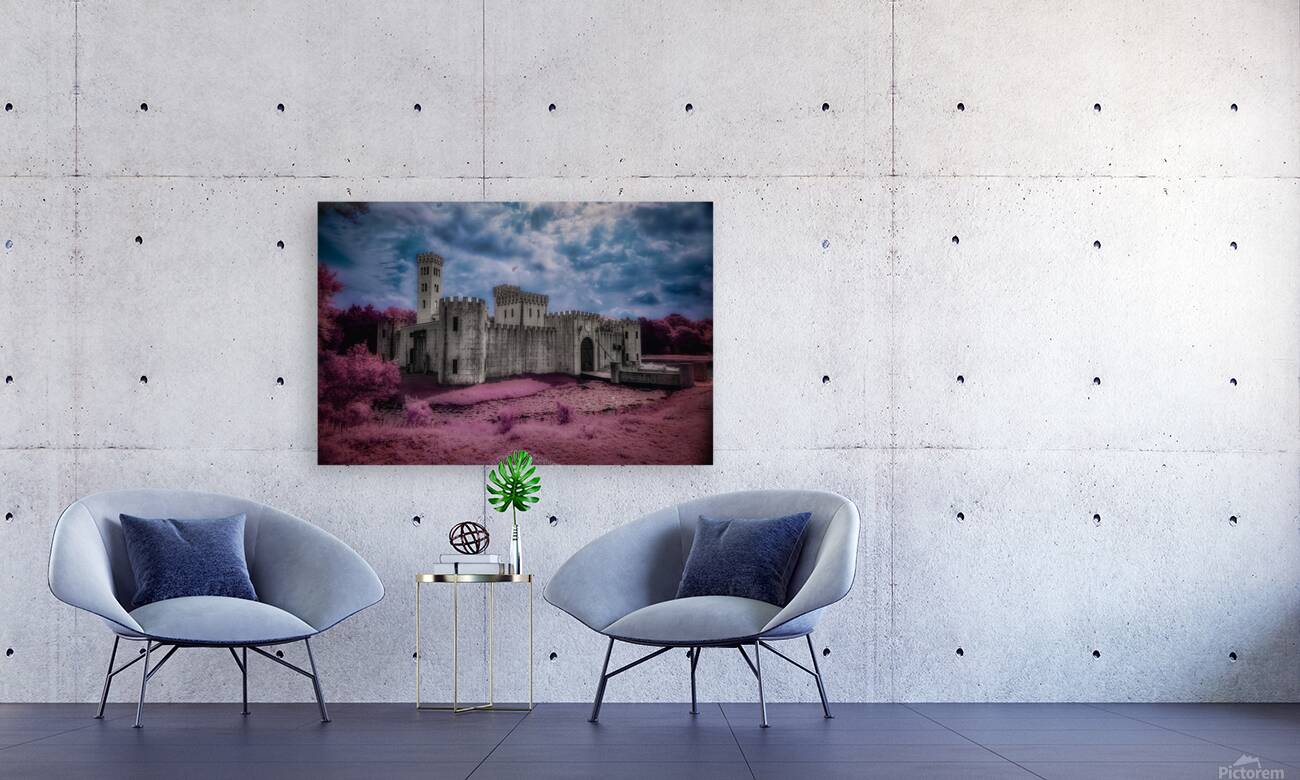 A Whimsical Realm of Pink and Stone Reproduction