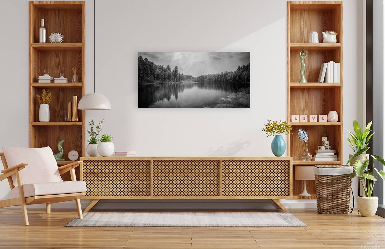 Exploring the Mystical Beauty of Center Lake: A Smokey Pond Reproduction