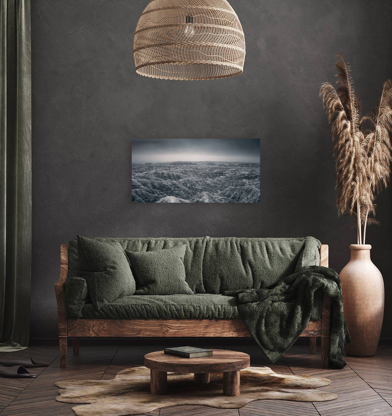 Shadows of the Earth: Ghostly Vista of the Badlands Reproduction