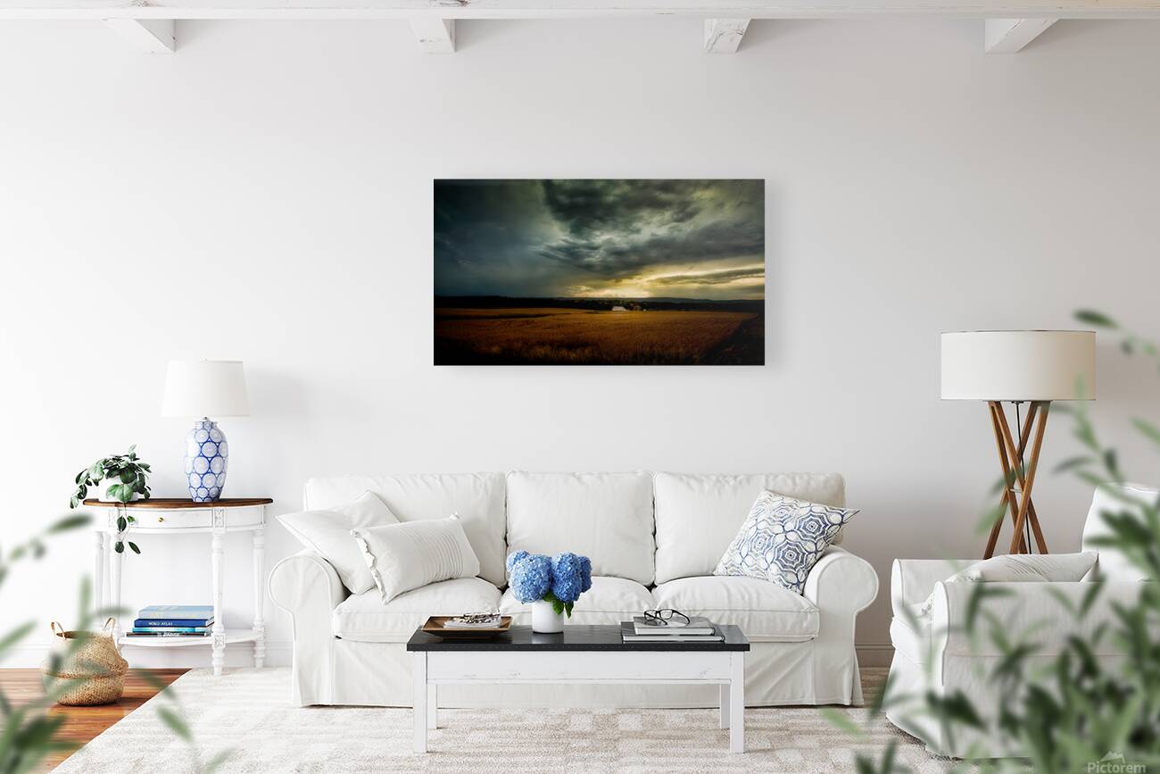 Farmland Sunset Reproduction