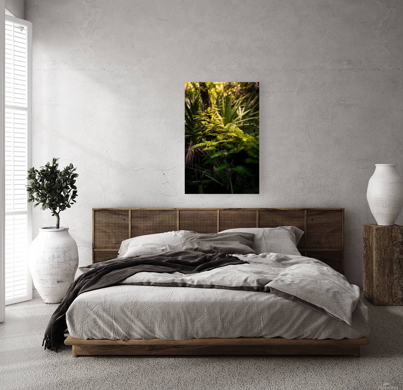 Emerald Awakening: Ferns in the Morning Light Reproduction