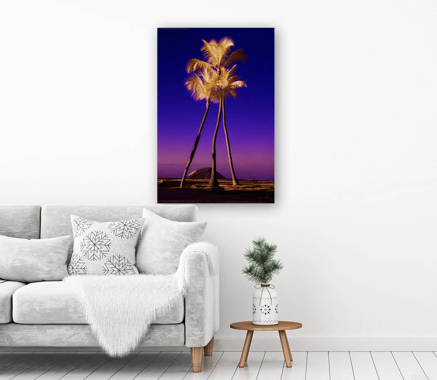 Palms in Violet Silence Reproduction