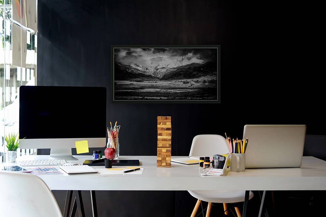 Mountains Embrace: Lone Valley Tree Reproduction