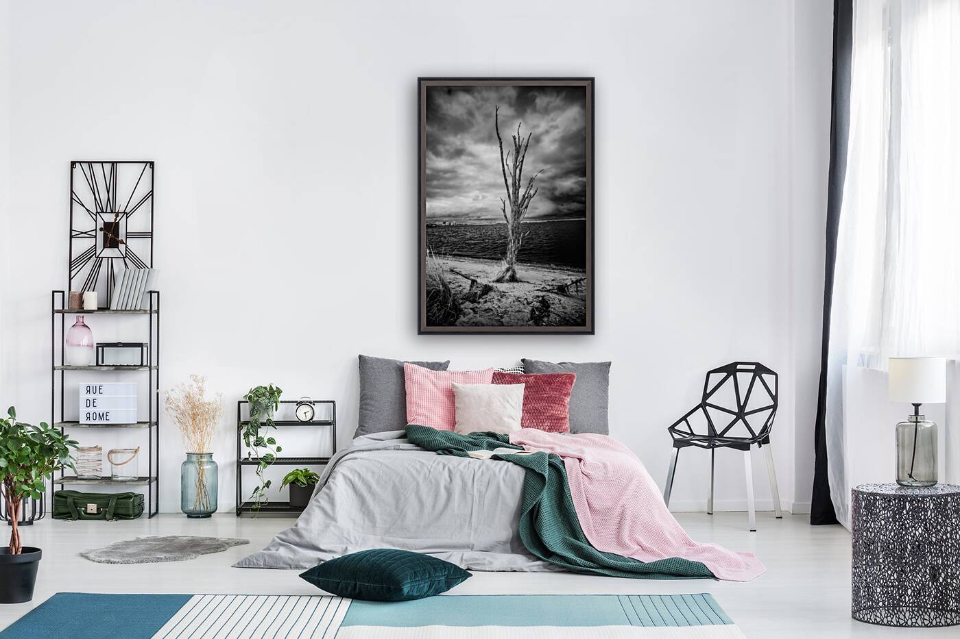 Riverside Resilience: Patuxent Rivers Weathered Tree in Black and White Infrare Reproduction