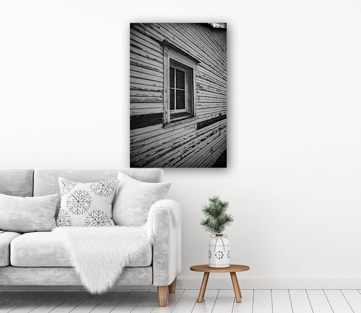 Echoes of the Past: A Weathered Reflections of an 1800s Farm window in Texas Reproduction