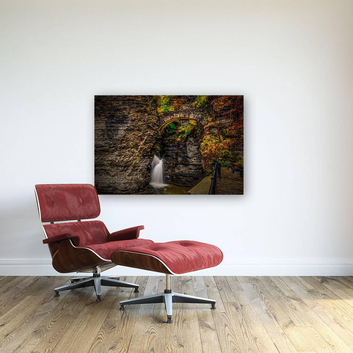 Autumns Embrace: A Fairytale Portal at Watkins Glen State Park Reproduction