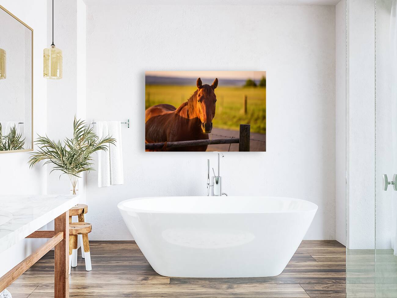 Equestrian Elegance: Ernie at Sunset Reproduction