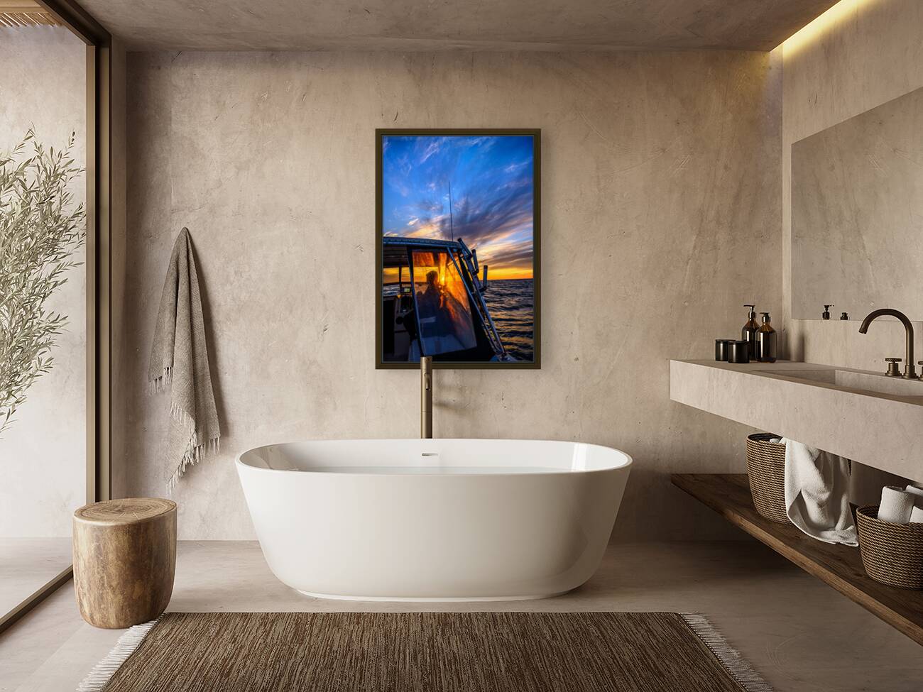 Golden Horizons: A Birthday Boat Ride with Wet Net Charters Reproduction