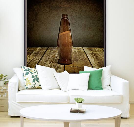 Maritime Relic: Weathered Beer Bottle in Chesapeake Bay Waters Reproduction