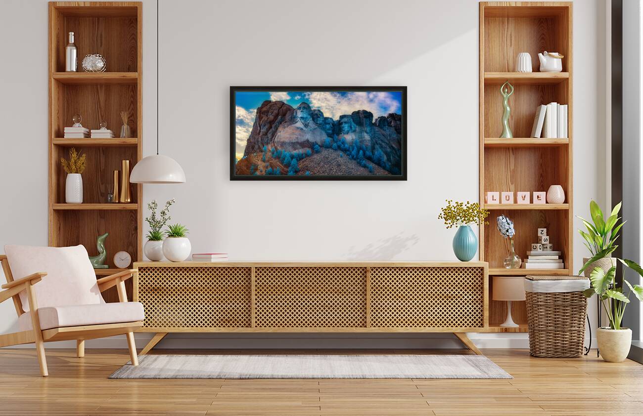 Twilight Blend: Monument and Trees in Purple at Sunset Reproduction