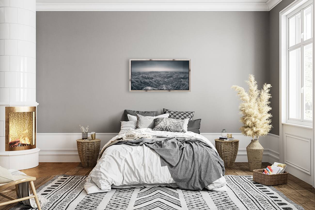 Shadows of the Earth: Ghostly Vista of the Badlands Reproduction