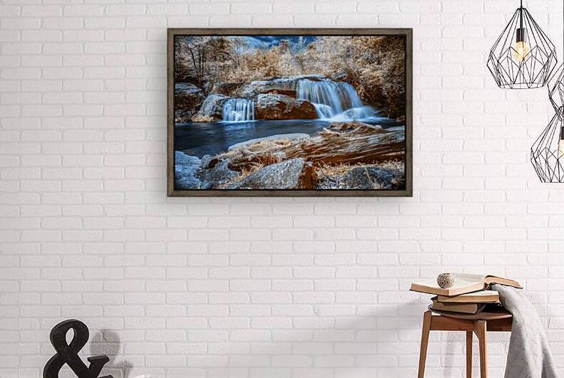 Sapphire Dreams: A Tranquil Waterfall Journey by Dream World Images