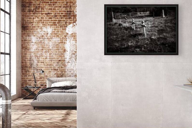 Stillness Among White Crosses by Dream World Images