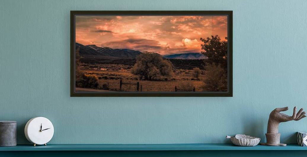 Solitary Vigil in a Fiery Twilight by Dream World Images