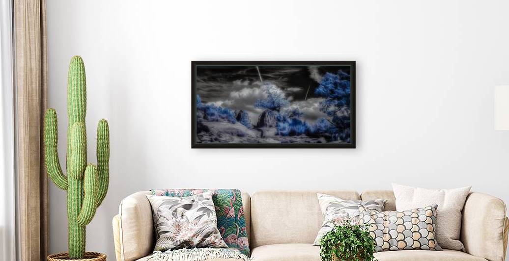 Desert Mosaic in Vivid Blues by Dream World Images