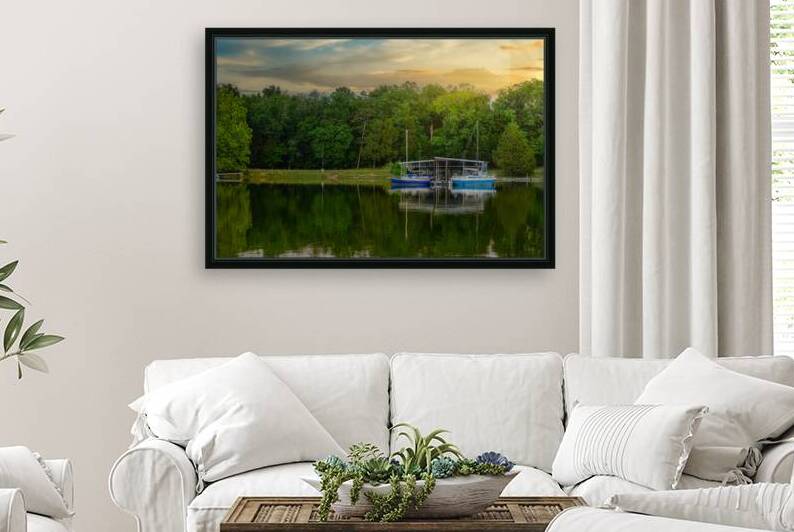 Golden Tranquility by the Lakeside by Dream World Images