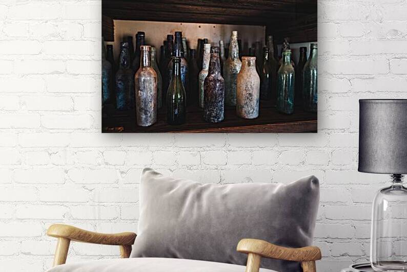 Rustic Bottles: A Nostalgic Ensemble by Dream World Images
