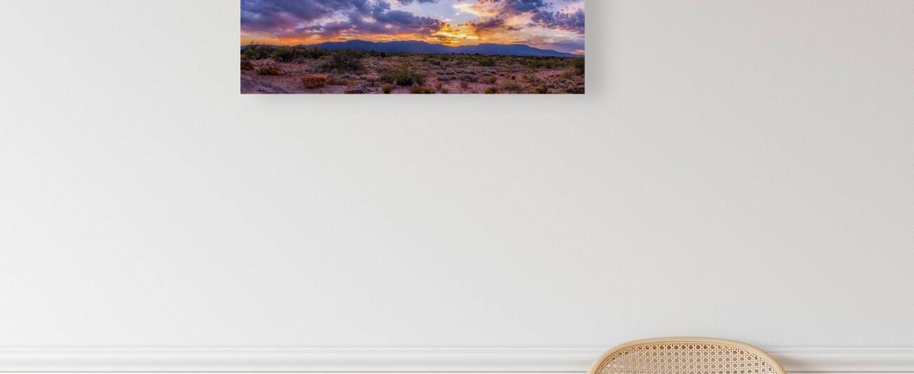 Sunset Tapestry Over Arid Plains by Dream World Images