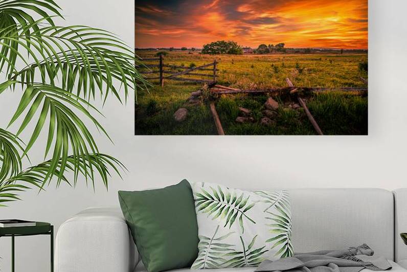 Fields of Fire: Sunset on the Codori Barn in Gettysburg by Dream World Images