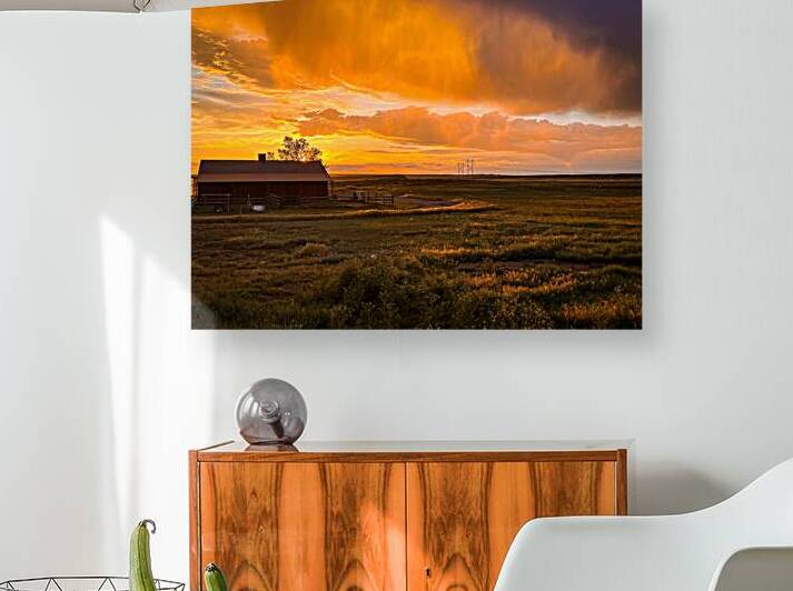 Montanas Fiery Farewell by Dream World Images