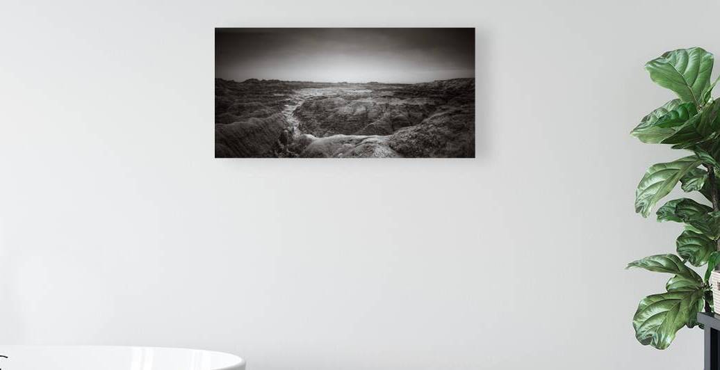 Shadows of the Earth: White River Serenity in the Badlands by Dream World Images