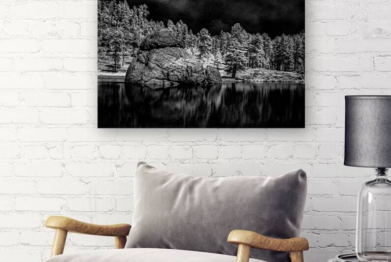 Enigmatic Elegance: Sylvan Lakes Monochrome Marvel by Dream World Images