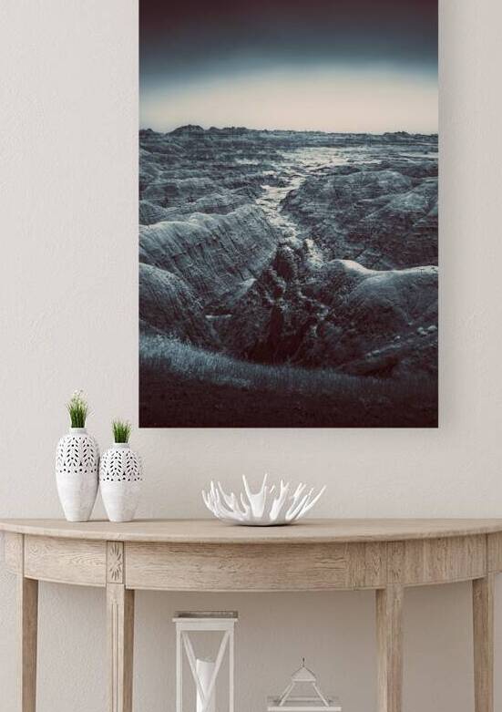 Shadows of the Earth: The Enchanting White River in Badlands by Dream World Images