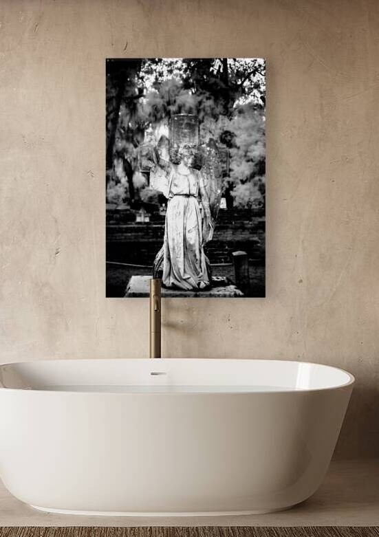 Guardian of Serenity: Unveiling Saint Marys Angel Light at Oak  by Dream World Images