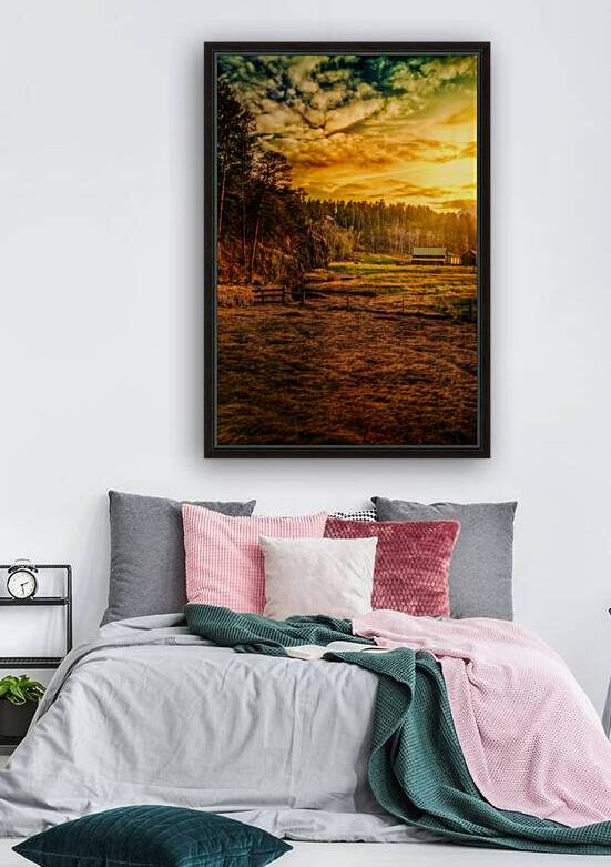 Golden Glow at Custer Ranch: A South Dakota Sunset by Dream World Images