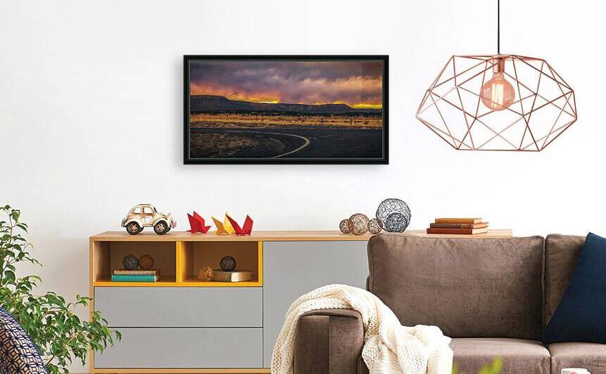 Roads Turn Under Fiery Skies by Dream World Images