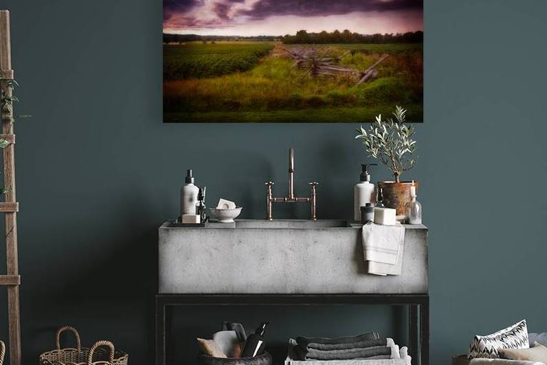 Clouds on the field by Dream World Images