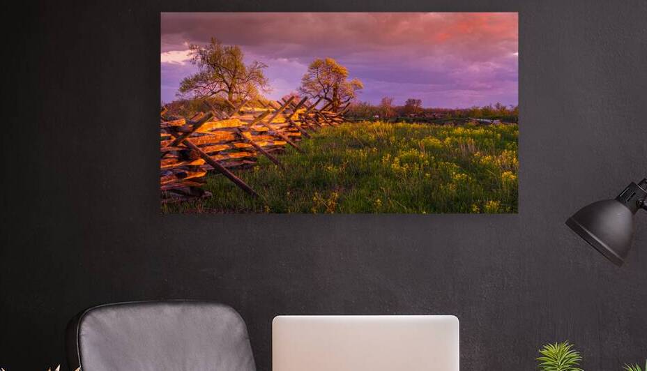 Sunset Fence by Dream World Images