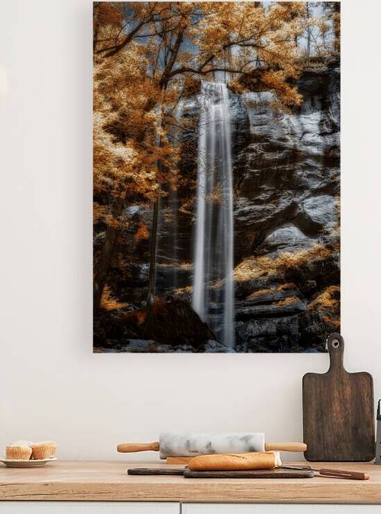 Tranquil Veil   Golden Falls by Dream World Images