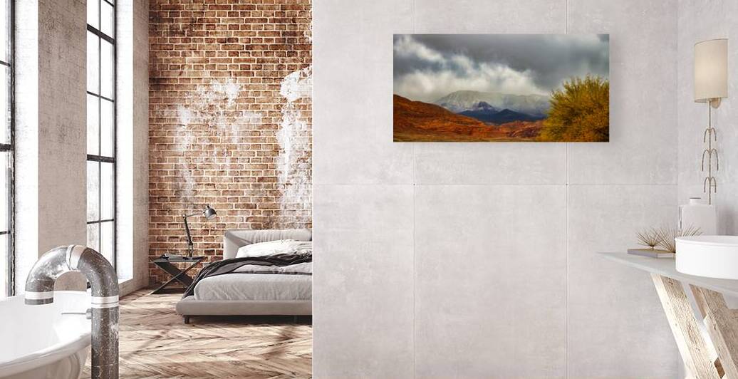 Desert Mountain Storm Light by Dream World Images