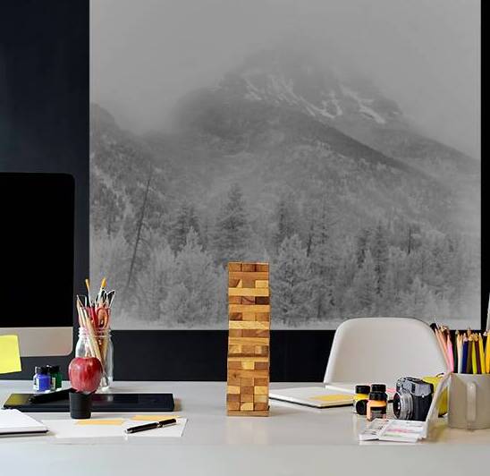 Misty Mountain Veil   Alpine Whispers by Dream World Images