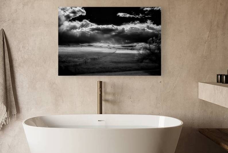 Endless Fenceline   Wyoming Dreams by Dream World Images