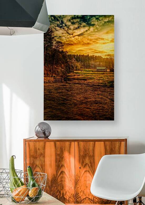 Golden Glow at Custer Ranch: A South Dakota Sunset by Dream World Images