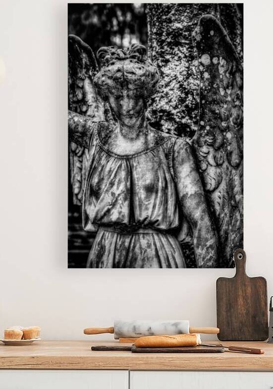 Silent Sorrow: Unveiling the Grieving Guardian at Oak Grove Cemetery by Dream World Images