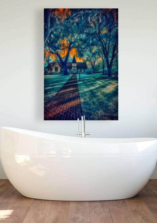 Spiritual Splendor: Blue Church by Dream World Images